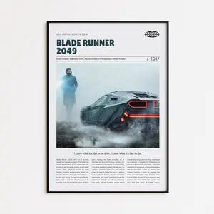 Blade Runner 2049, Denis Villeneuve, Retro Movie Poster, Custom Movie Poster