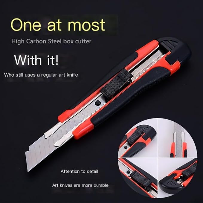 18mm multi-purpose knife - lightweight and flexible, easy to replace blades, sharp and durable, adjustable blade length, ideal for craft knives and unboxing knives everyday carry tools high