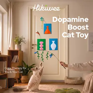 Hikiwee Crafted Aesthetic Cat Toy Storage Clean Space,Colorful design Happy Cat Durable & Bite-Resistant, Interactive Teaser #Summervibes #petlovers