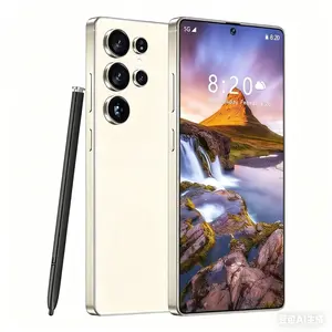 EET S25 Ultra Unlocked 5G Android 14 Phone 6800mAh Fast Charging 12GB+512GB 108MP+48MP Autofocus Camera Dual SIM Face Fingerprint Unlock Integrated Built-in Pen