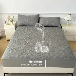 Lavishcover Soft Bamboo Mattress Cover, 1 Count Waterproof Mattress Protector,Breathable Fabric Washable Bedding Cover for Bedroom Guest Room