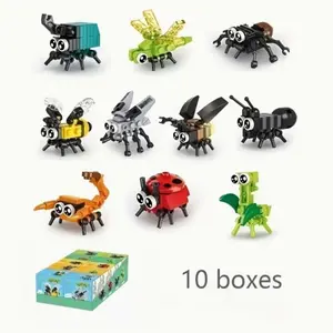Small Insect Building Blocks Compatible with Lego, Educational Toy Assembly Set, Fun Learning Activity for Kids