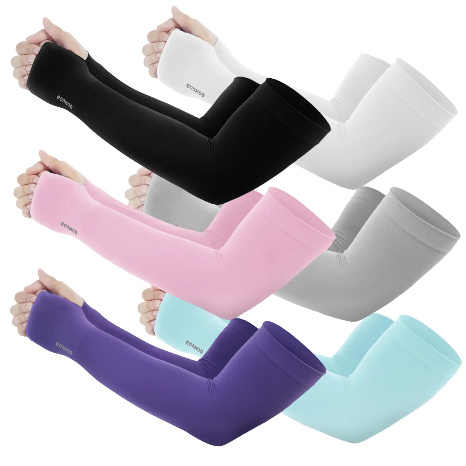 6 Pair-Pink+Purple+Gray+Blue+White+Black