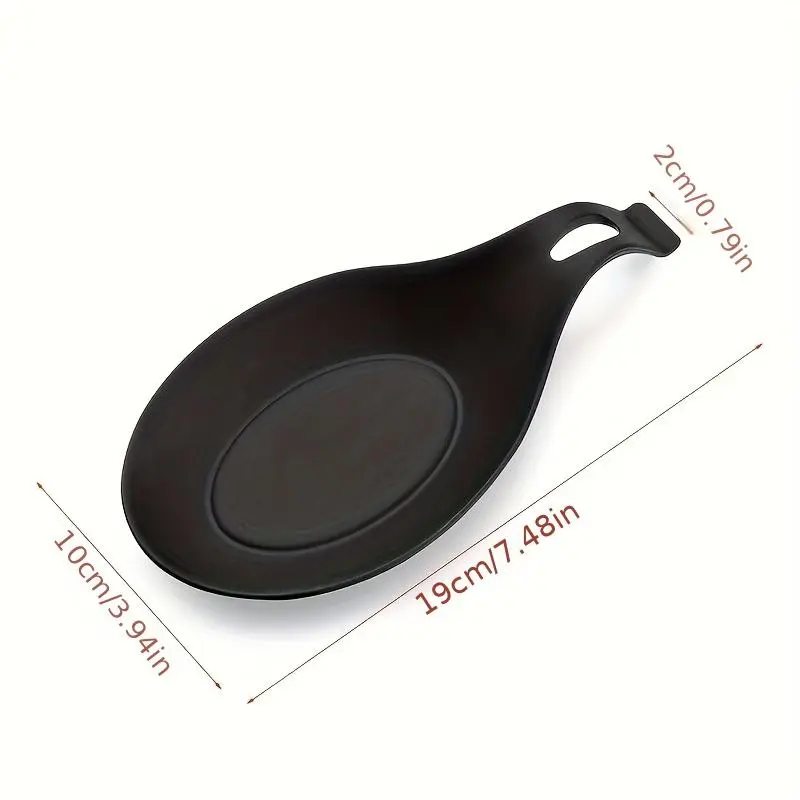 1pc Silicone Spoon Rest, Kitchen Utensil Holder, High-Quality Plastic Countertop Stand, Stovetop Spoon Pad, No Power Required, Suitable for Stovetop and Kitchen Counter Use, Ideal Kitchen Gadget