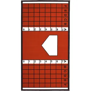 Baseball Hitting Mat, 7mm Thickened, Anti-Curl Reinforced Edge Wrapping Batting Mat with Grid Alignment, Anti Slip TPR Base, Home Plate Mat for Garage Backyard, 6.5x4 ft