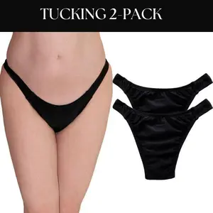 Gender-Affirming Tucking Thong G-String (2-Pack) — Smooth, Feminine Panties — Comfortable Women’s Underwear