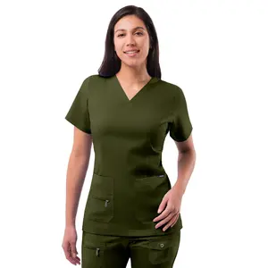 Elevated V-Neck Scrub Top by Adar  XXS-3XL / Olive