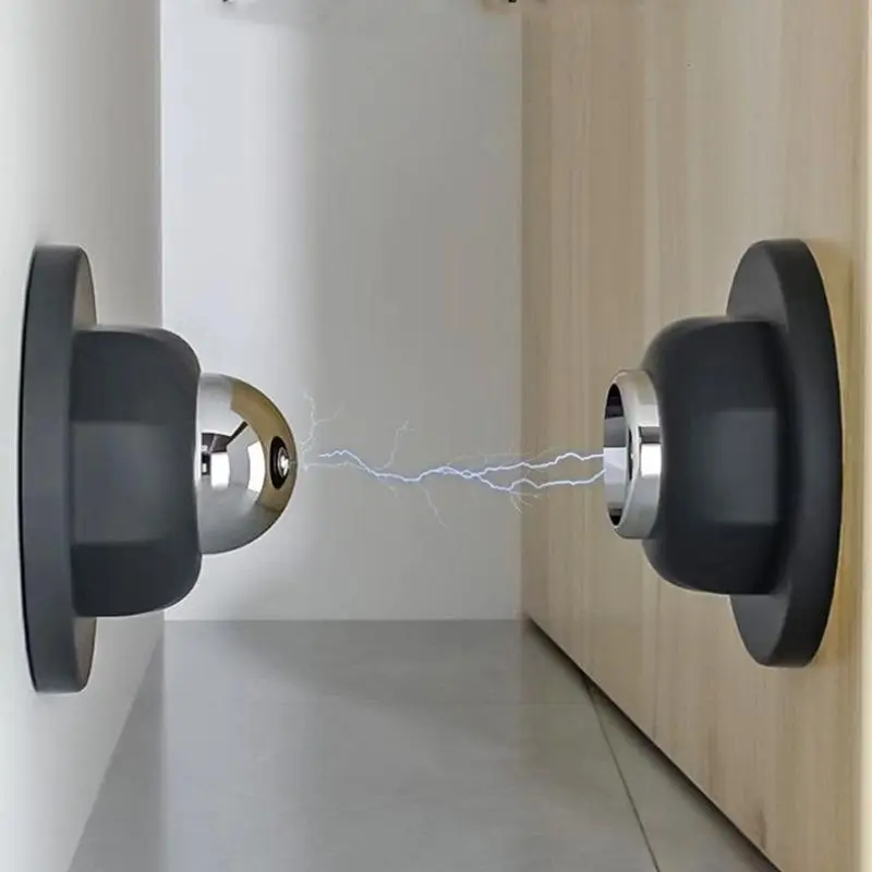 1 set Easy Installation Soft Magnetic Door Stop, Doorstop, Adhesive Wall or Floor Mounting, Keeps Doors Open Safely, Suitable for Home and Office, No Drilling Required, Compatible with Various Types of Doors