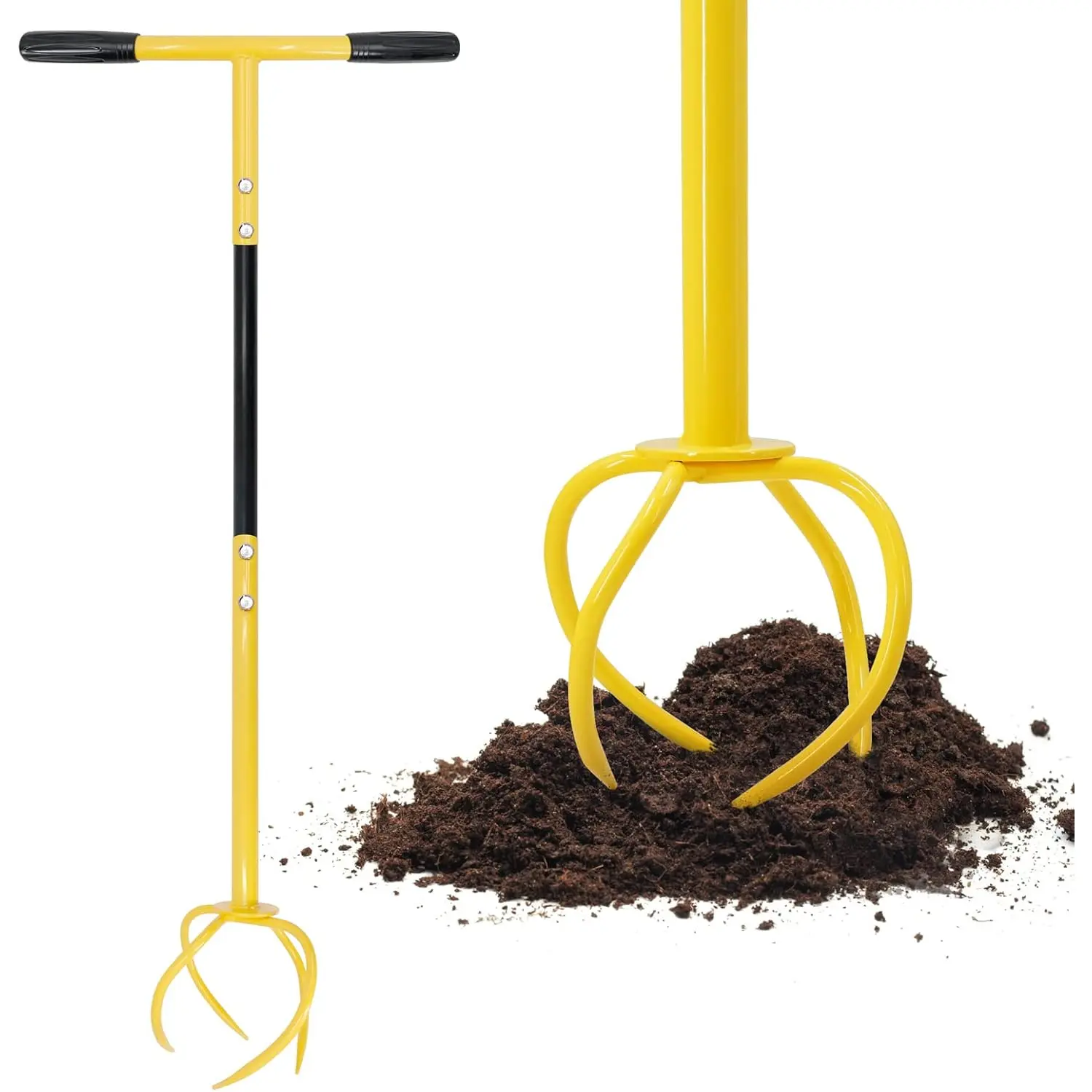 Manual Twist Tiller for Gardening Garden Claw Hand Tiller Steel Cultivator Lawn Aerator Soil Loosener for Garden Bed Plant Box