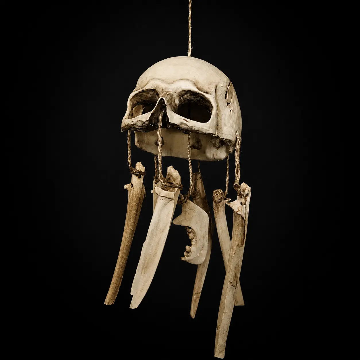 Gothic Skull Wind Chime – Vegan Bone Decor