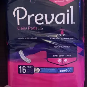 Prevail Daily Pads, Discreet Incontinence Protection Pads for Everyday Use