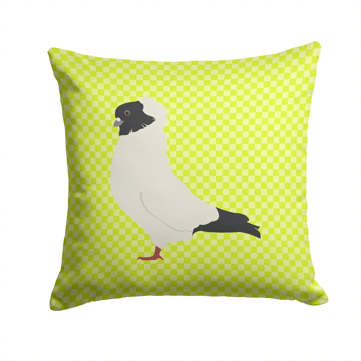 Nun Pigeon Green Decorative Throw Pillow 14x14 Indoor Outdoor Accent Cushion, Fabric Cover with Insert for Sofa, Bed, Porch & Living Room