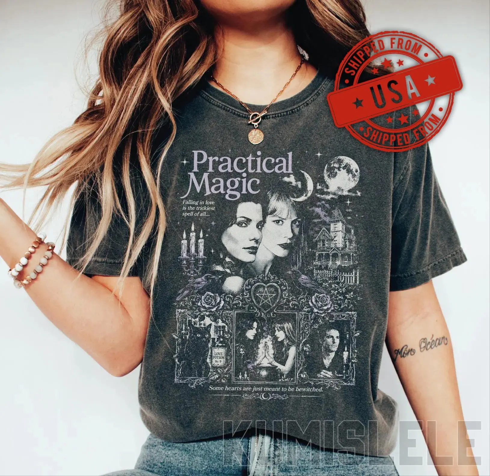 Comfort Colors Vintage Practical Magic T-Shirt, Gift for Fans