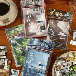 20 Pages Retro Scene DIY Decorative Sticker Book - for journaling, scrapbooking, & DIY craft