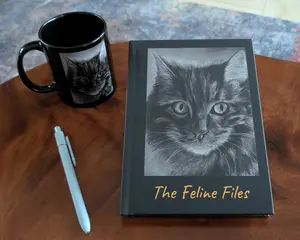 Feline Files Cat Journal | Cat Lover Notebook | Hardcover Writing Journal Gift