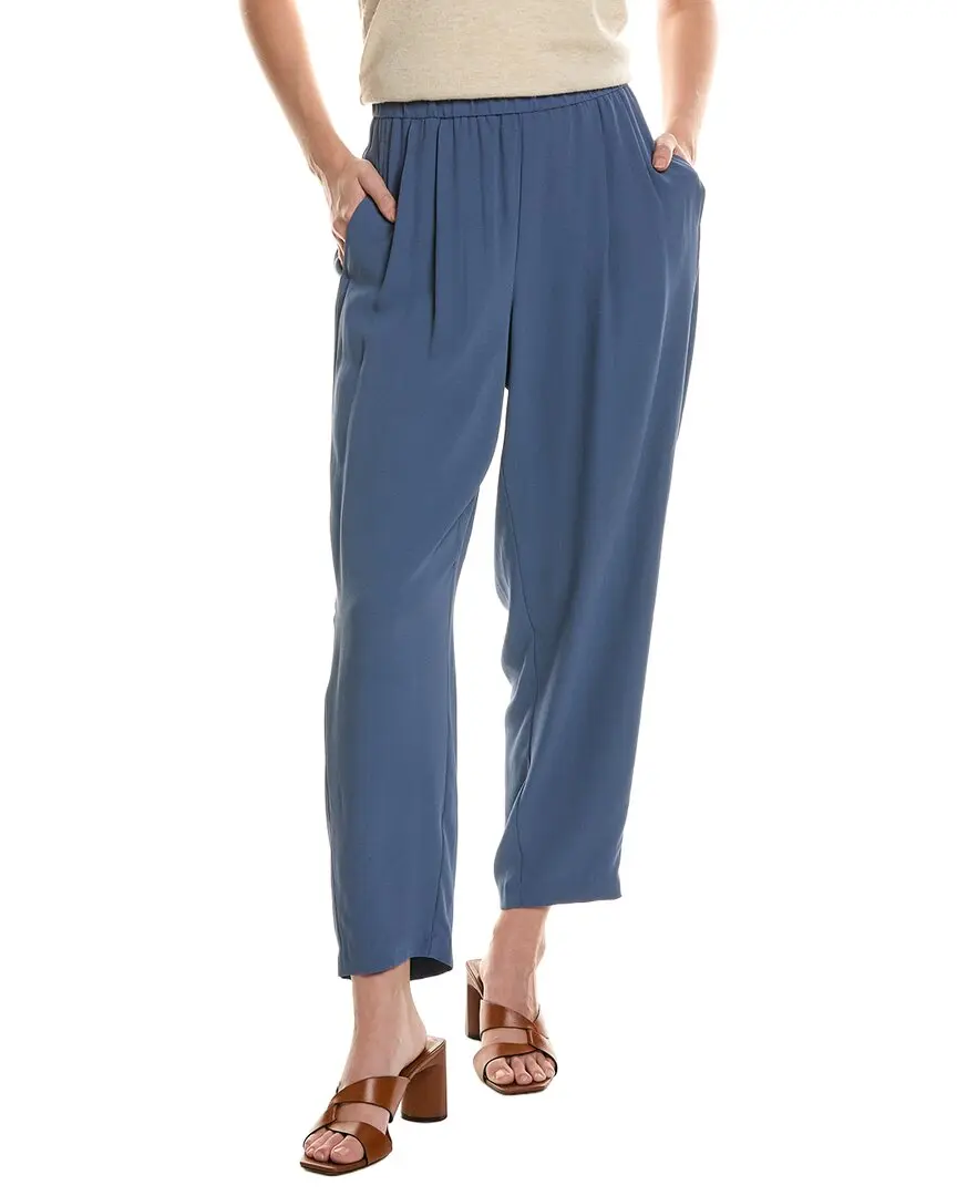 EILEEN FISHER Pleated Silk Lantern Pant