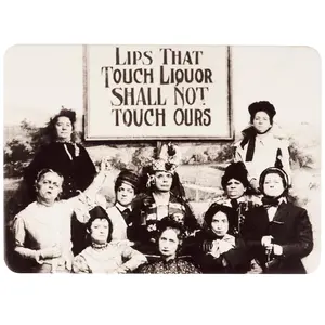 Lips That Touch Liquor Shall Not Touch Ours 13.75" x 10"  Stone Trivet | Prohibition Era Women Hot Dishes Stone Cork Base Stand | 13.75" x 10"