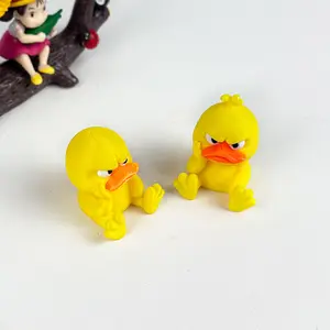 Cartoon Multi-Color 3D Printed Small Angry Duck, Desktop Ornament, Craftsmanship, Desk Decor, Unique Gift Idea