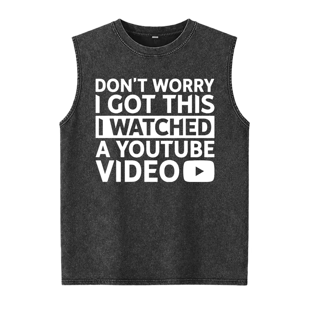 Women's Stylish Classic "I Watched A YouTube Video" Funny Cotton T-Shirt - Smooth Seamless Fabric, Short-Sleeve, Ribbed Collar, Casual Graphic Tee, Fixer Dad Joke Gift for Him