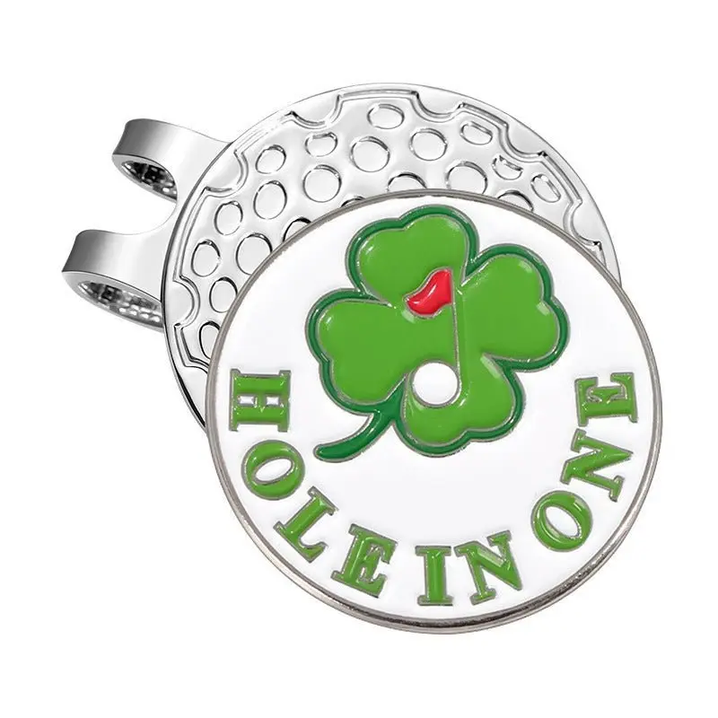 4-Leaf Clover Golf Ball Marker Clip, Zinc Alloy Magnetic Hat Clip, Universal Fit for Golf Enthusiasts, Hat Clips, Four-Leaf Clover Golf Supply Golf Accessory Golf Accessory Golf Gear Golf Equipment