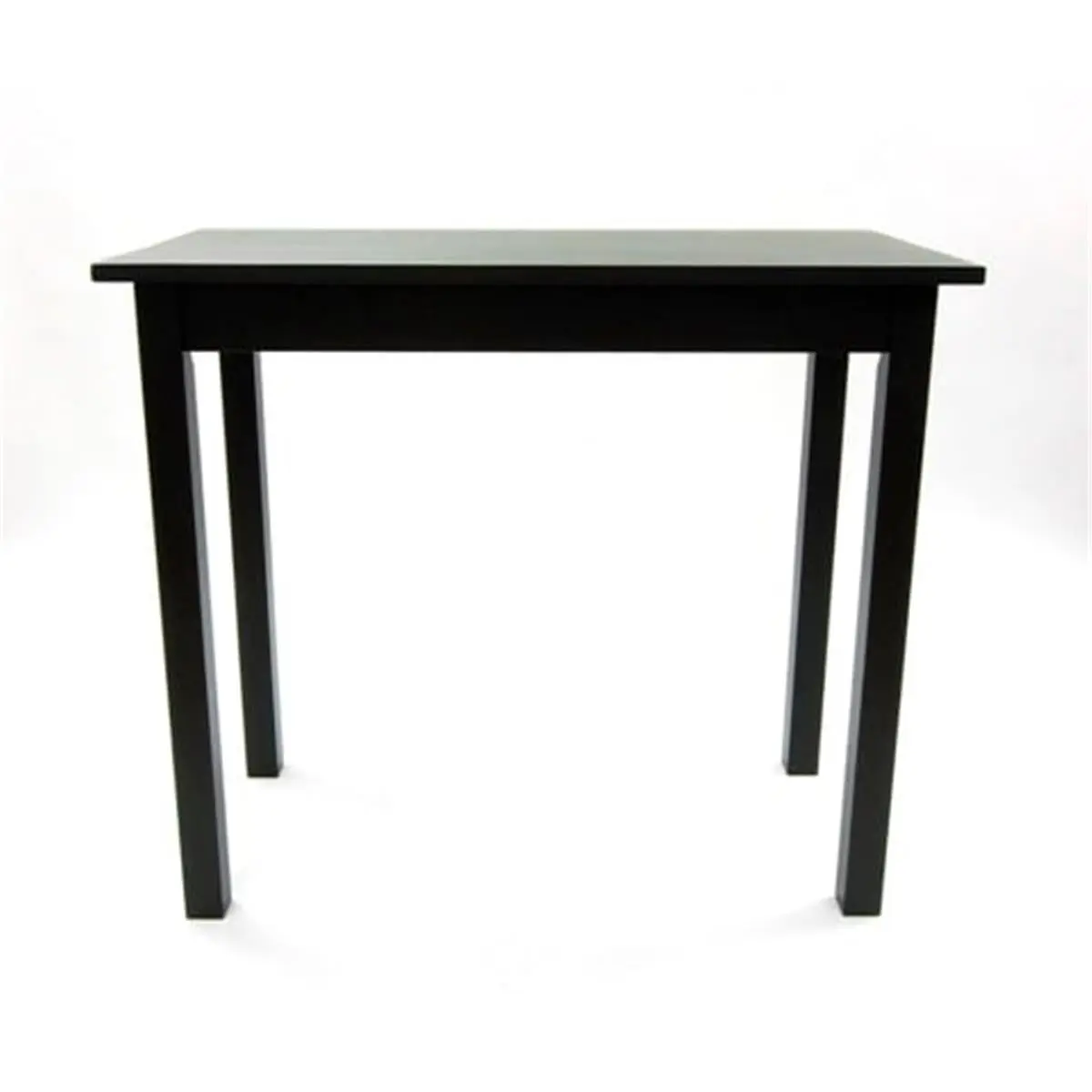 212 MAIN Compact Cafe Table - Lightly Distressed Outdoor Bar Option, Dark Exterior Design, Rubbed Edges, Simple Lines, Antique Look, Carolina Company Antique Black Style, Dark Exterior Tables