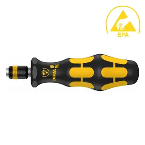 Wera 05051464001 Kraftform ESD 816 R Hexagon Bitholding Screwdriver, Non-Magnetic, 1/4" Head, 119mm Blade Length