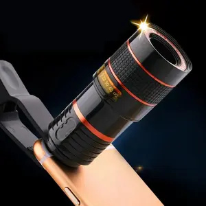 8X Telephoto Mobile Phone Lens Compatible with iPhone Android, HD Focus Shooting Enhance Mobile Phone Photography Distance, Clear Shooting Distant View, Suitable For Travel Shooting, Watching Concerts, Shooting Birds, Watching Competitions