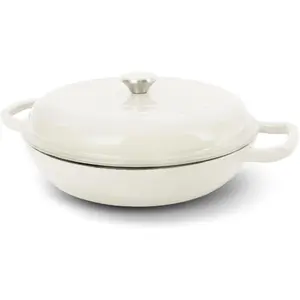 Enameled Cast Iron Dutch Oven, 3.8 Quart Dutch Oven Pot with Lid, Non Stick Dutch Oven Cast Iron Pot, Round Oven Safe up to 500?F for Marinate, Cook, Bake, Refrigerate and Serve - Cream White