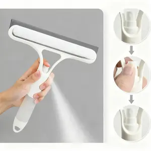3-in-1 window cleaning scraper, wiper and brush (with spray function), multifunctional household cleaning tool, car windshield cleaner, lightweight silicone microfiber wiping cloth