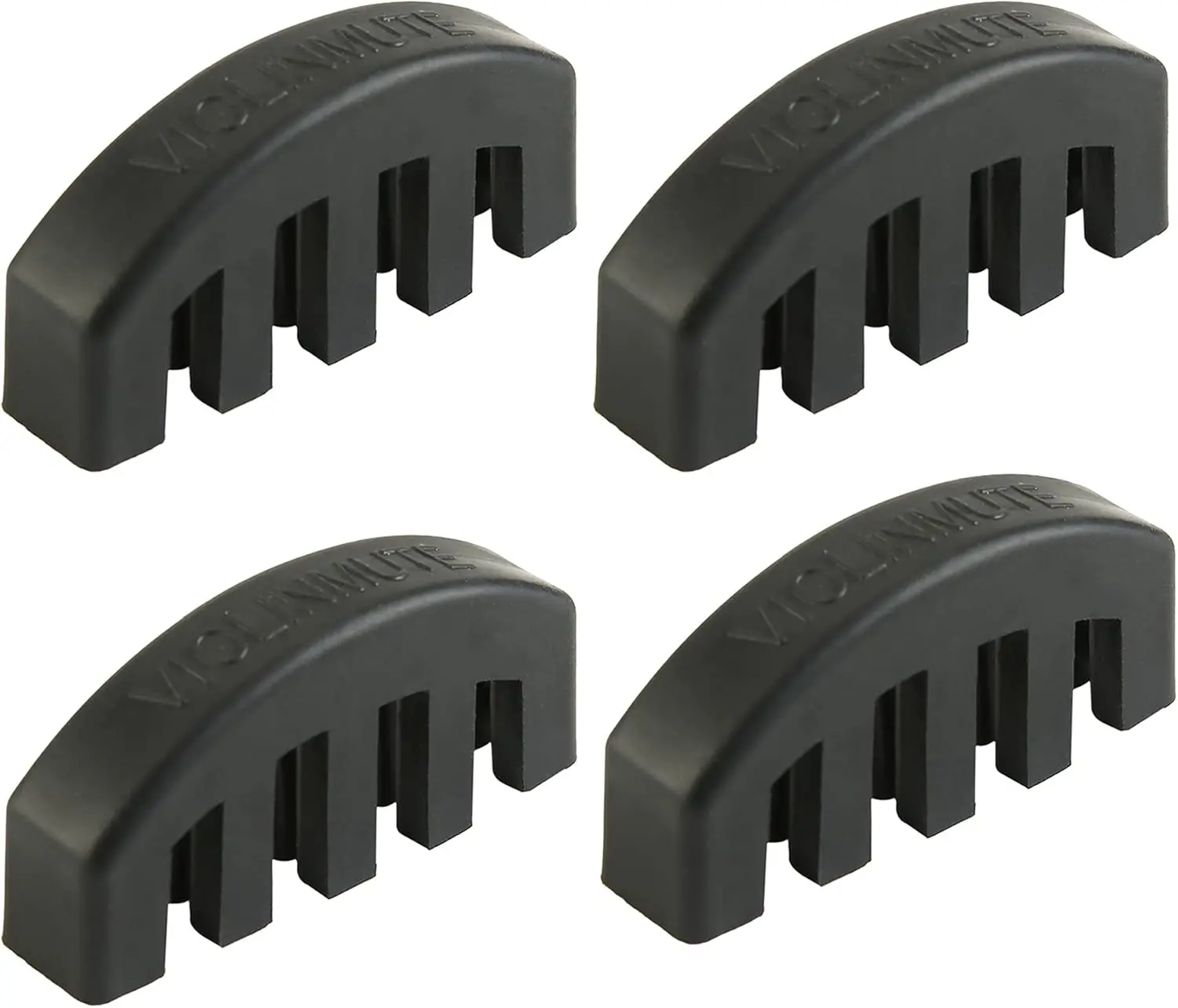 4 count Violin Mute, 4/4 Rubber Violin Practice Mute, Black