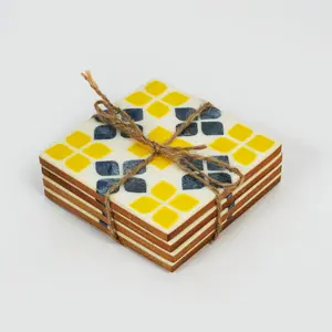 Marigold Mosaic Inlay Coasters