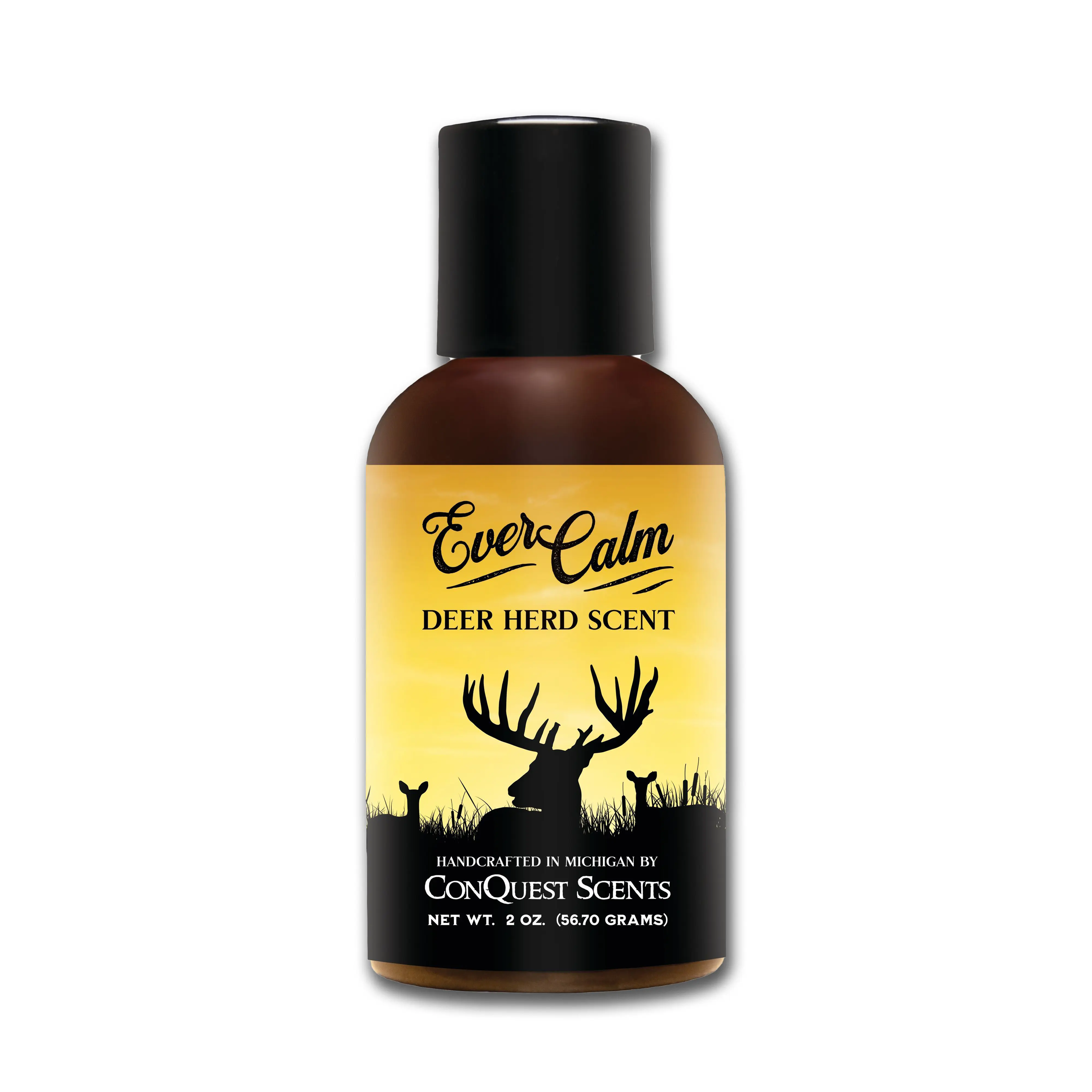 EverCalm Deer Herd Scent Bottle by ConQuest Scents – Deer Attractant & Calming Scent, All-Season Effectiveness, Versatile Hunting Liquid Bottle, 4.0 oz