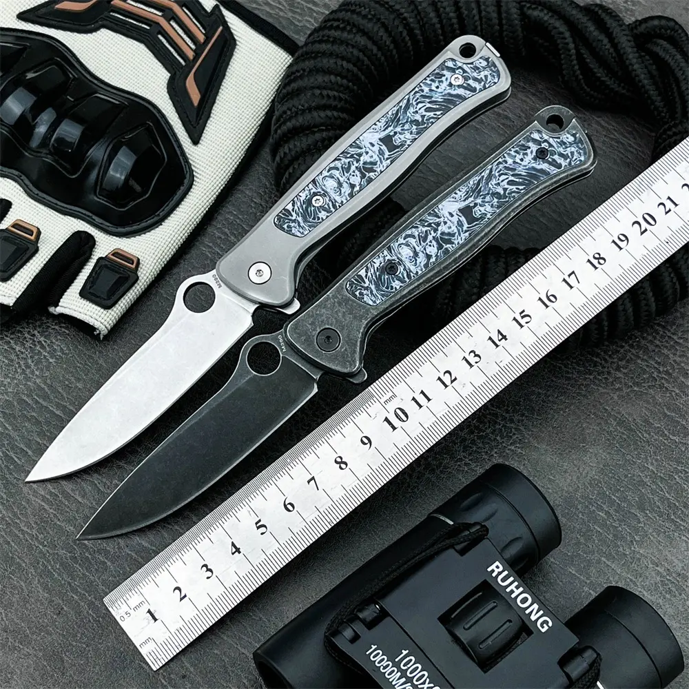 3.39in EDC Tactical Pocket Folding Knife, 8Cr13Mov High-Hardness Sharp Blade, 420 Steel Handle, Outdoor Survival, Self-Defense, Camping, Everyday Carry