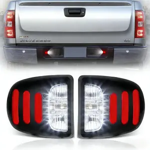 Red OLED Neon License Plate Lights 2-Piece Automotive Kit For Silverado Sierra Tahoe Yukon And Escalade Models