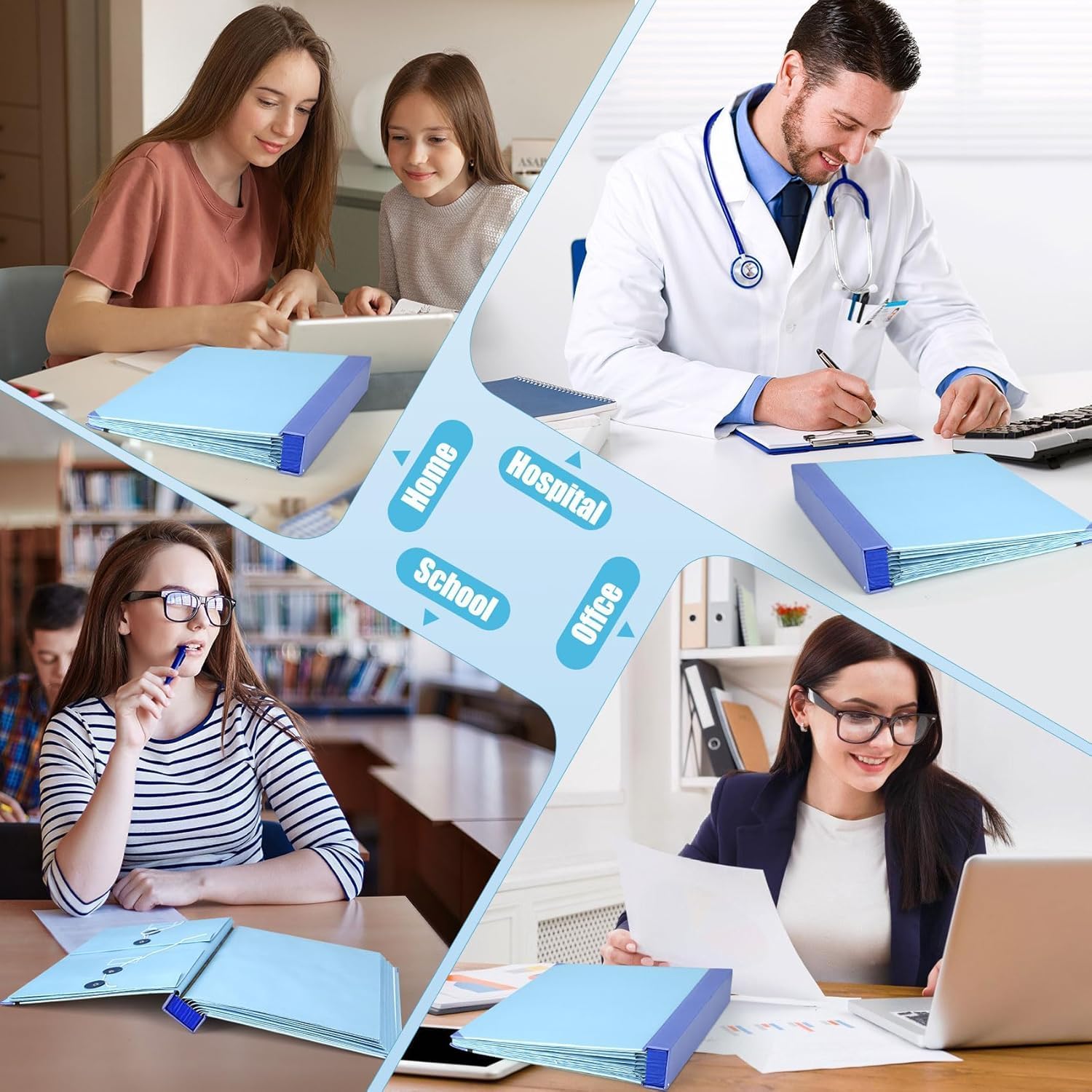 Accordion File Organizer Manila Pocket Document Folder for Passports, Birth Certificates & Important Papers, Office & Home Storage,gift for Weddings, Travel, Lovers, Friends, Graduation, Anniversary