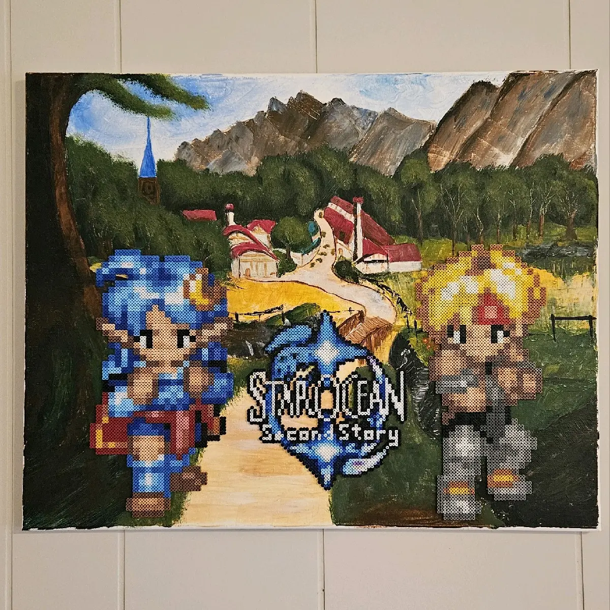 Custom 16x20" Canvas - Acrylic + Beads (commission)
