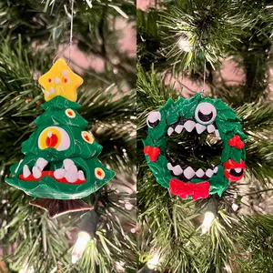 Christmas Mimic Ornaments - Christmas Wrath or Treemic Mimic Toy - Gag Gift - Full Color