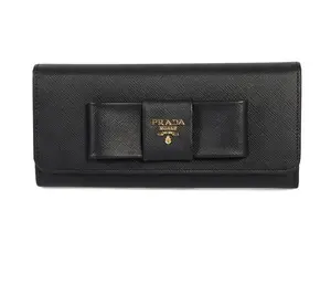 Pre-owned PRADA Leather Small Leather Goods wallet leather