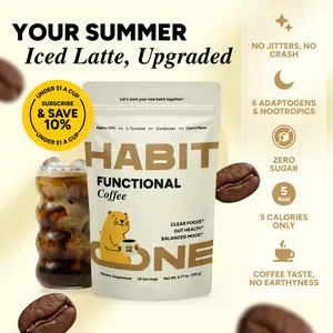Mushroom Coffee Made in USA - 10 in 1 Blend - Great Taste - Smooth Energy - No Bloating with Lion’s Mane, Cordyceps, Reishi, Chaga - Adaptogens & Nootropics – 30 Serving Beverage Healthy