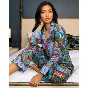 High Horse - Long PJ Set - Blush Denim