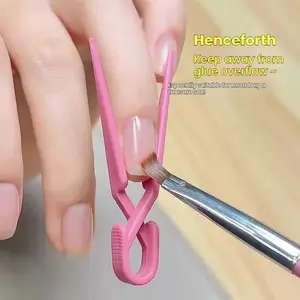 10 Low Allergy Nail Polish Protector Clips, Gel Extension Mold Clamps, Acrylic Nails, DIY French Manicure Tools, Nail Art Tools, Nail Art Design, Nail Care, Durable Plastic, Random Colors