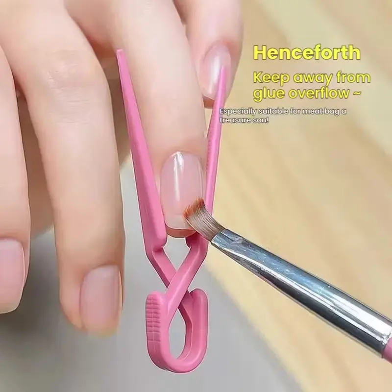 10 Low Allergy Nail Polish Protector Clips, Gel Extension Mold Clamps, Acrylic Nails, Home Nail Art, DIY French Manicure Tools, French Tip Tool, Nail Art Tools, Nail Art Design, Nail Care, Durable Plastic, Random Colors