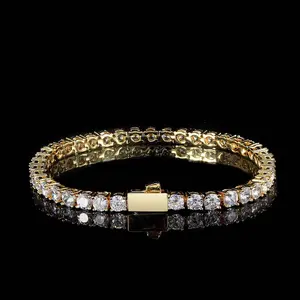 3/4/5mm  Clasp Tennis Chain • Diamond-Cut Zircon Bracelet Edgy Hip Hop Statement Jewelry
