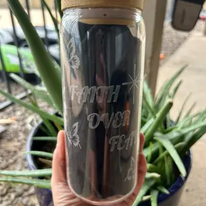 20oz Glass Engraved Tumbler