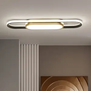 2.3ft Modern Acrylic LED Recessed Linear Ceiling Light Dimmable with Remote Control for Living Room, Kitchen, Dining Room, Bedroom (40W/3000-6500K)