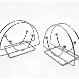 Stainless Steel Napkin Holder Set of 2, Table Napkin Rack, Napkin Clip, Service Tray, Storage Box, Paper Dispenser, Table Decor