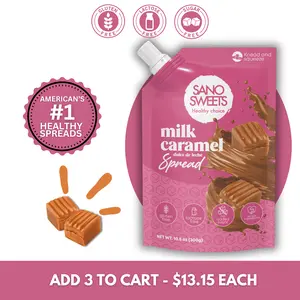 Milk Caramel (Dulce de Leche) Healthy Spread| 10.5oz (300g)| No sugar added, gluten free, vegan, palm oil free, non GMO Flavor Sweet