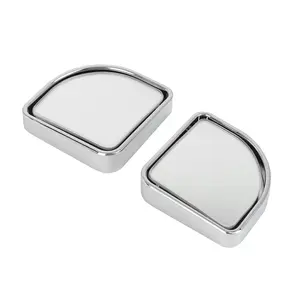 2pcs Adjustabe Blind Spot Mirrors 360° Degree Rotate Sway Fan Shaped HD Glass Convex Mirror