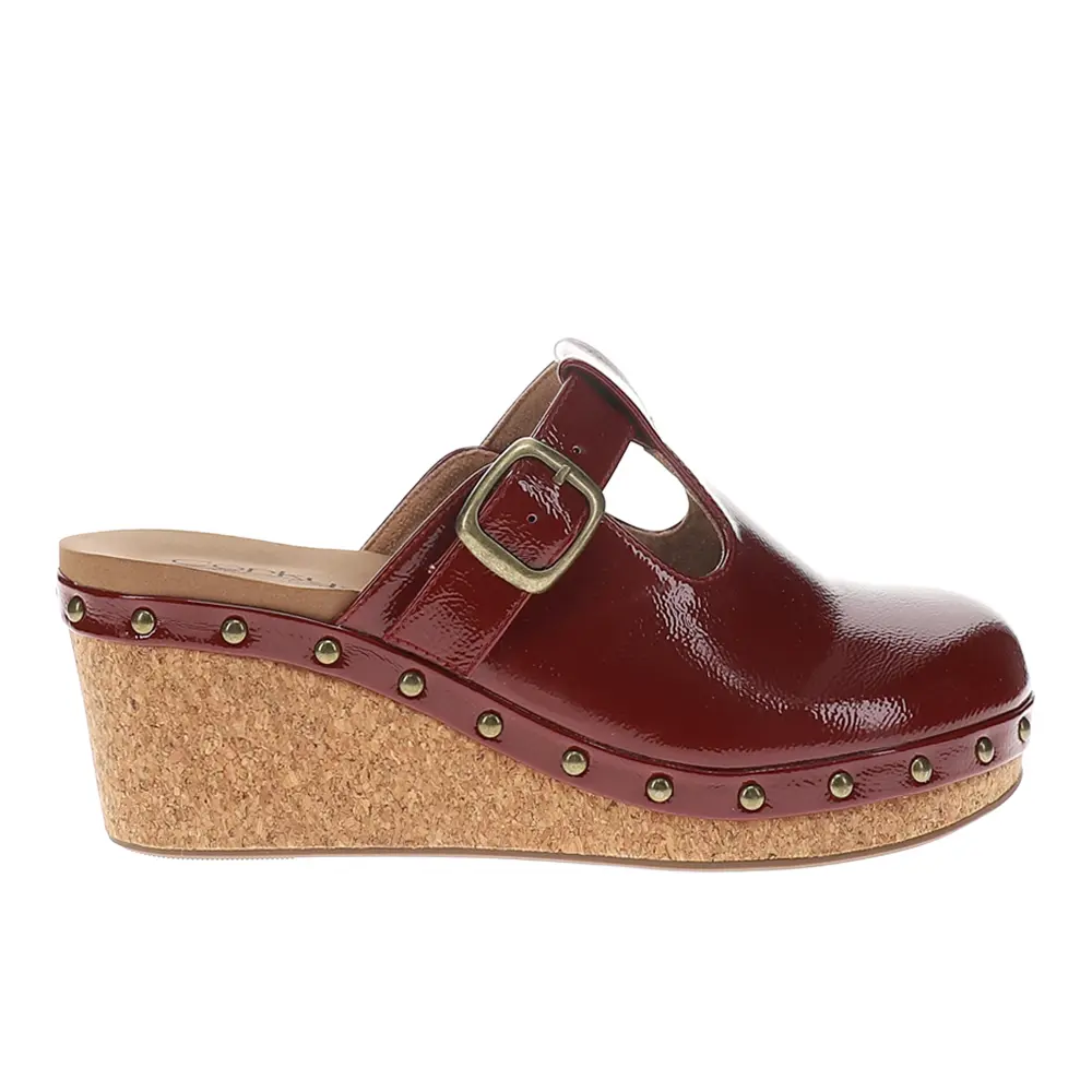 Corkys Womens In The Moment Studded Mule Clogs Casual - Red