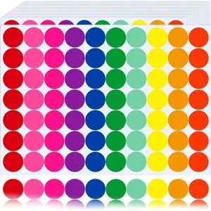 700 PCS Colored Dot Stickers-Color Coding Labels, Round Circle Shape, 10 Colors, 3/4 Inch - For Toddlers, Office, Students, Classroom Papers